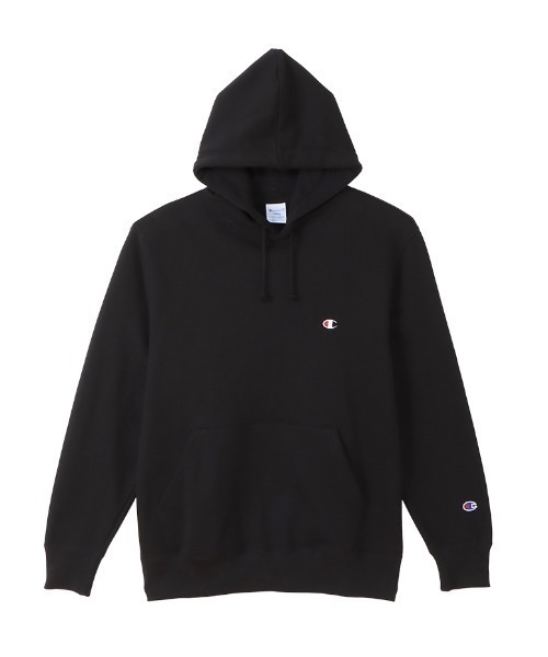 Champion（チャンピオン）の「CHAMPION/チャンピオン 大きいサイズ ワンポイントパーカー/裏毛パーカー 無地 フーディ C3-W101L（パーカー・メンズ・ブラック/グレー/カーキ・3L/4L/5L）」の22枚目の写真