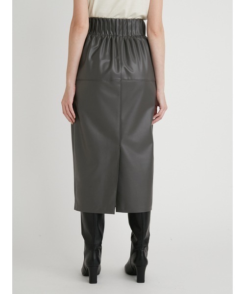 MIESROHE（ミースロエ）の「リサイクルフェイクレザーコクーンスカート（スカート・レディース・ブラック/カーキ/アイボリー・1/0）」の11枚目の写真
