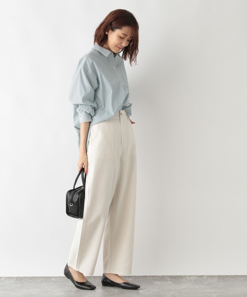 GLOBAL WORK（グローバルワーク）の「GOODデニムハイウエストワイドパンツ/298550（デニムパンツ・レディース・ネイビー/ブルー/オフホワイト・SMALL/MEDIUM/LARGE）」の19枚目の写真