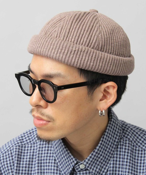 セール】リブ編みニット ロールキャップ（フィッシャーマン