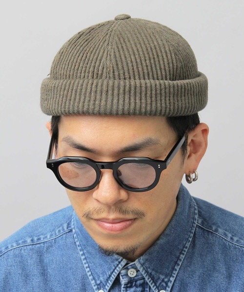 Basiquenti(ベーシックエンティ)の「リブ編みニット ロールキャップ(フィッシャーマンキャップ)(キャップ・メンズ・ブラック/ネイビー/ブラウン/グレー/カーキ/オレンジ・FREE)」の5枚目の写真