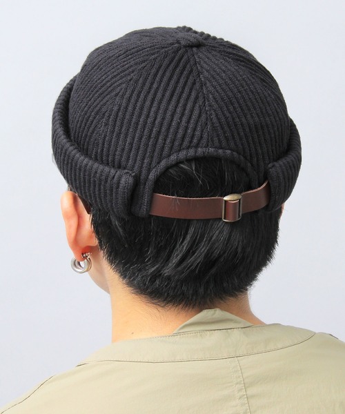 Basiquenti(ベーシックエンティ)の「リブ編みニット ロールキャップ(フィッシャーマンキャップ)(キャップ・メンズ・ブラック/ネイビー/ブラウン/グレー/カーキ/オレンジ・FREE)」の21枚目の写真