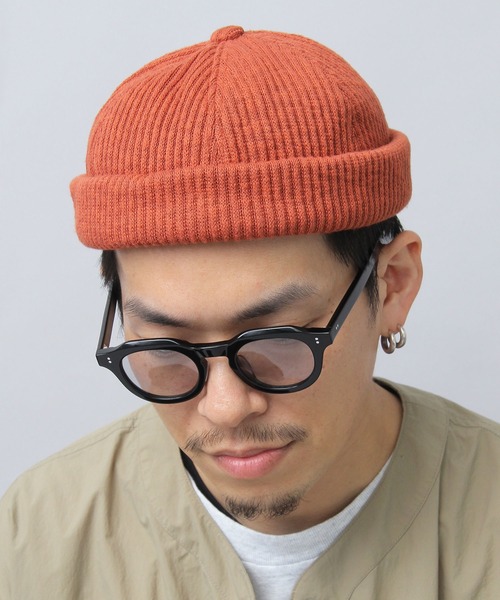 Basiquenti(ベーシックエンティ)の「リブ編みニット ロールキャップ(フィッシャーマンキャップ)(キャップ・メンズ・ブラック/ネイビー/ブラウン/グレー/カーキ/オレンジ・FREE)」の14枚目の写真