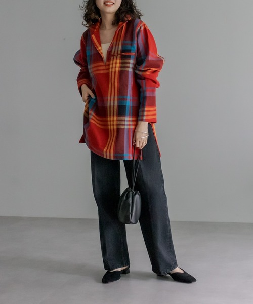 mystic（ミスティック）の「BIGMAC チェックプルオーバーシャツ（シャツ/ブラウス・レディース・レッド/カーキ・FREE）」の15枚目の写真