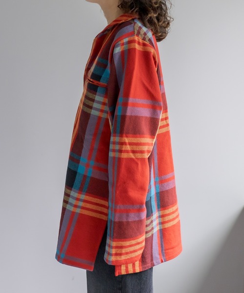 mystic（ミスティック）の「BIGMAC チェックプルオーバーシャツ（シャツ/ブラウス・レディース・レッド/カーキ・FREE）」の6枚目の写真