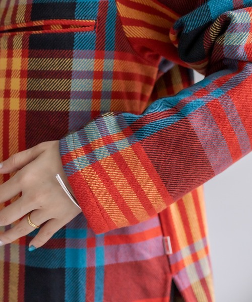 mystic（ミスティック）の「BIGMAC チェックプルオーバーシャツ（シャツ/ブラウス・レディース・レッド/カーキ・FREE）」の4枚目の写真