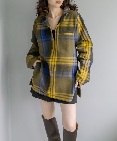 mystic（ミスティック）の「BIGMAC チェックプルオーバーシャツ（シャツ/ブラウス・レディース・レッド/カーキ・FREE）」の10枚目の写真