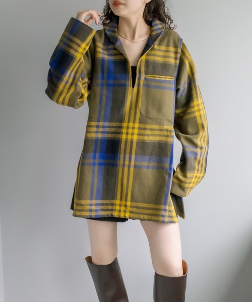 mystic（ミスティック）の「BIGMAC チェックプルオーバーシャツ（シャツ/ブラウス・レディース・レッド/カーキ・FREE）」の17枚目の写真