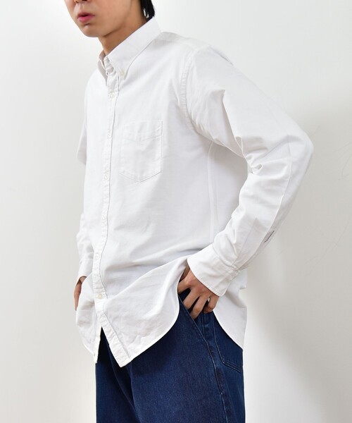 SHIPS any(シップス エニィ)の「SHIPS any: NEW オーガニックコットン ワンポイント ロゴ ボタンダウン オックス シャツ 23SS◇(シャツ/ブラウス・メンズ・ライトブルー/オフホワイト/ネイビー/ブルー・SMALL/MEDIUM/LARGE/X-LARGE)」の8枚目の写真