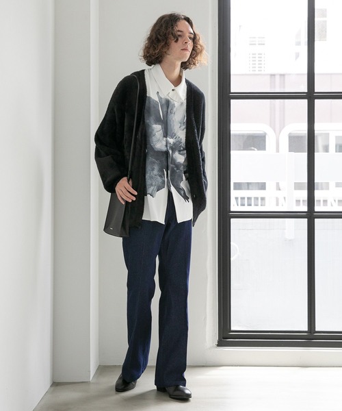 HARE（ハレ）の「【SETUP対応】スリムフレアデニムパンツ（デニムパンツ・メンズ・ブラック/ネイビー・SMALL/MEDIUM）」の15枚目の写真