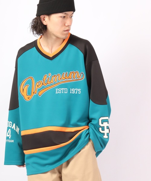 SUGGESTION(サジェッション)の「SUGGESTION ロゴワッペンホッケーシャツ 2022AW(Tシャツ/カットソー・メンズ・ホワイト/ターコイズブルー/ブラック・L/M)」の3枚目の写真