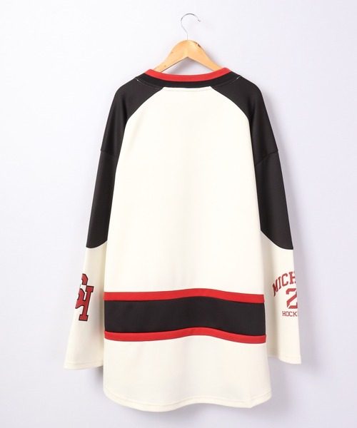 SUGGESTION(サジェッション)の「SUGGESTION ロゴワッペンホッケーシャツ 2022AW(Tシャツ/カットソー・メンズ・ホワイト/ターコイズブルー/ブラック・L/M)」の5枚目の写真