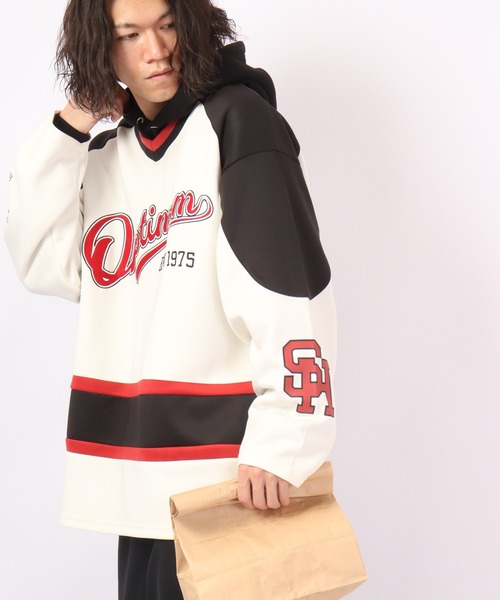 SUGGESTION(サジェッション)の「SUGGESTION ロゴワッペンホッケーシャツ 2022AW(Tシャツ/カットソー・メンズ・ホワイト/ターコイズブルー/ブラック・L/M)」の6枚目の写真