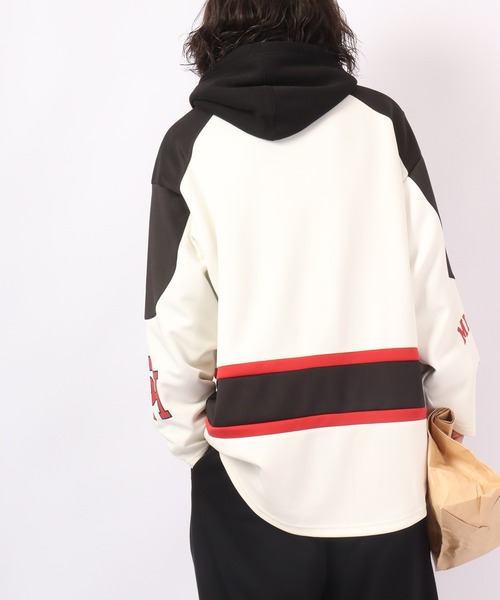SUGGESTION(サジェッション)の「SUGGESTION ロゴワッペンホッケーシャツ 2022AW(Tシャツ/カットソー・メンズ・ホワイト/ターコイズブルー/ブラック・L/M)」の8枚目の写真