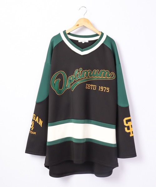SUGGESTION(サジェッション)の「SUGGESTION ロゴワッペンホッケーシャツ 2022AW(Tシャツ/カットソー・メンズ・ホワイト/ターコイズブルー/ブラック・L/M)」の10枚目の写真