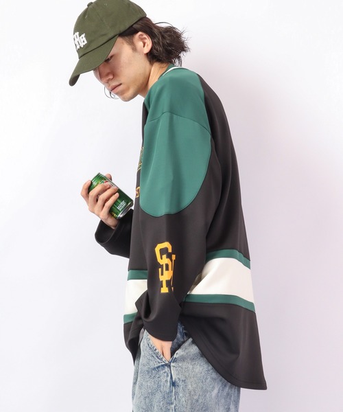 SUGGESTION(サジェッション)の「SUGGESTION ロゴワッペンホッケーシャツ 2022AW(Tシャツ/カットソー・メンズ・ホワイト/ターコイズブルー/ブラック・L/M)」の13枚目の写真