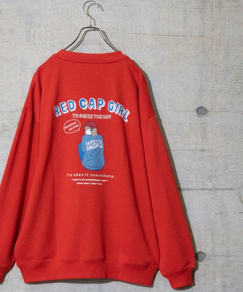 Red Cap Girl(レッドキャプガール)の「【a-r】〔Red Cap Girl/レッドキャップガール〕裏毛 LAIDBACK ビックシルエット バックプリントクルーネックスウェット(スウェット・メンズ・ホワイト/オレンジ/アッシュグレー/グリーン/ネイビー・MEDIUM/LARGE/X-LARGE)」の17枚目の写真