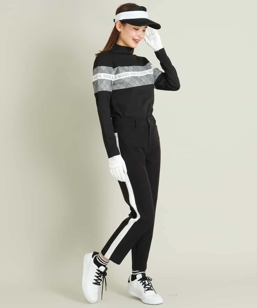 a.v.v（アーヴェヴェ）の「レディースゴルフウエア　ラインパンツ（その他パンツ・レディース・ブラック・40/38/36）」の2枚目の写真