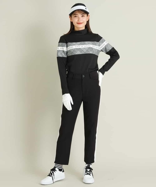 a.v.v（アーヴェヴェ）の「レディースゴルフウエア　ラインパンツ（その他パンツ・レディース・ブラック・40/38/36）」の3枚目の写真