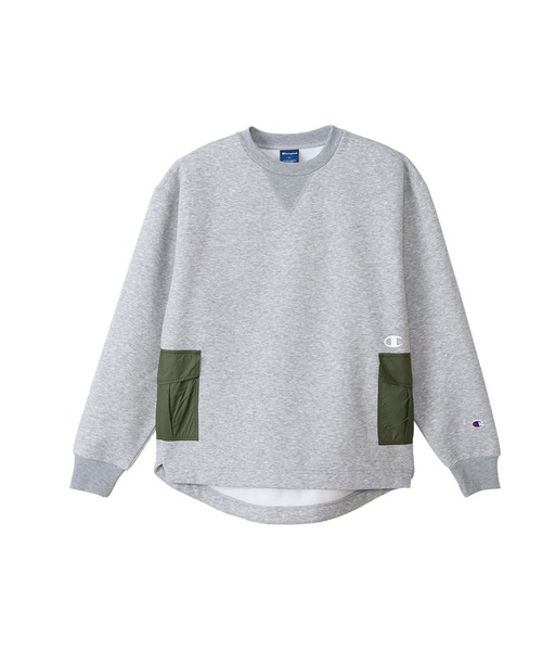 【Champion/チャンピオン】メンズ スポーツ テックウィーブ テリークルーネックスウェットシャツ