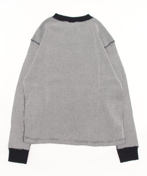PAR ICI(パーリッシィ)の「タックワッフル ヘンリーネックプルオーバー(Tシャツ/カットソー・レディース・オレンジ/ネイビー/グレー・FREE)」の4枚目の写真