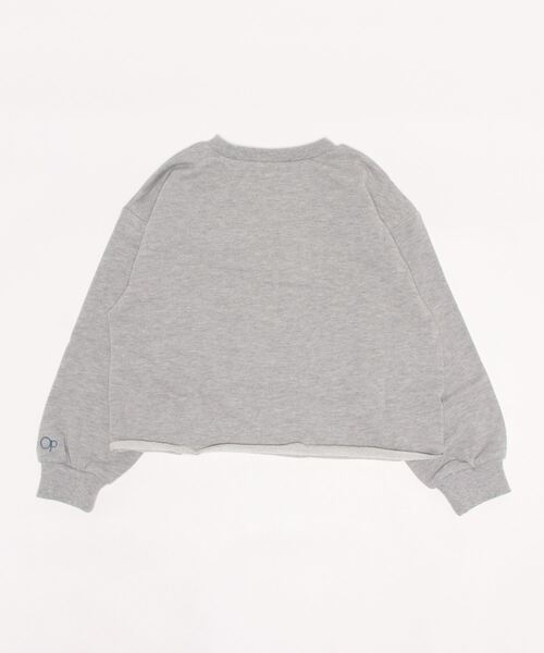 Ocean Pacific(オーシャンパシフィック)の「【OP:オーピー】キッズクロップド丈スウェット トレーナー(スウェット・キッズ・グリーン/杢グレー・160/170/130/140/150)」の3枚目の写真