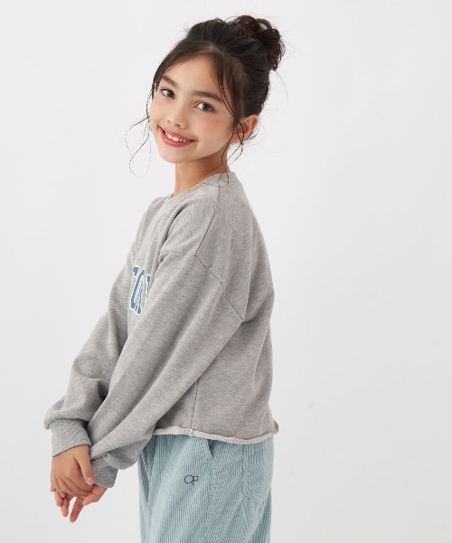 Ocean Pacific(オーシャンパシフィック)の「【OP:オーピー】キッズクロップド丈スウェット トレーナー(スウェット・キッズ・グリーン/杢グレー・160/170/130/140/150)」の6枚目の写真