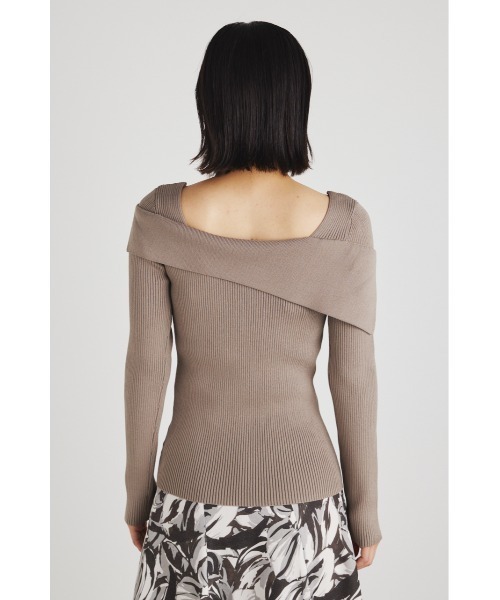 rienda（リエンダ）の「アシンメトリーオフショルニットトップス（ニット/セーター・レディース・ライトブルー/ブラック/オレンジ/ベージュ・FREE）」の20枚目の写真