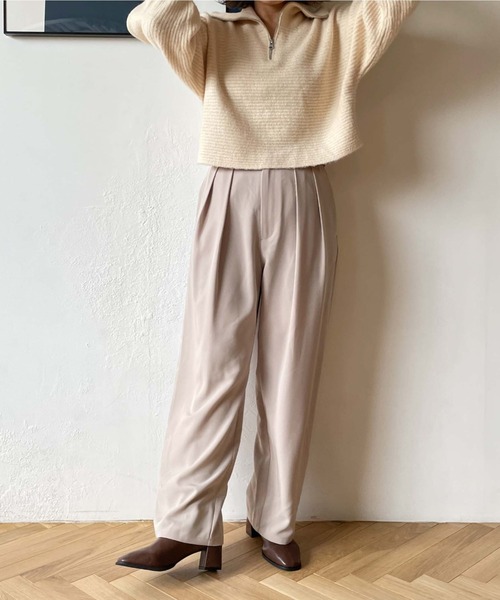 archives(アルシーヴ)の「カラー2タックパンツ(その他パンツ・レディース・ブラック/ベージュ/ワインレッド・MEDIUM)」の6枚目の写真