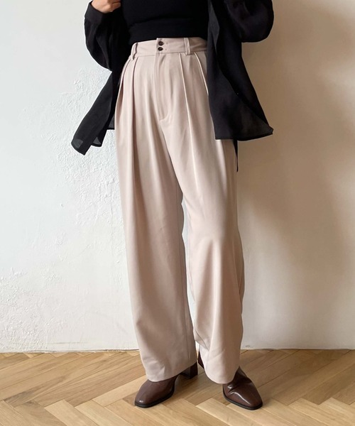 archives(アルシーヴ)の「カラー2タックパンツ(その他パンツ・レディース・ブラック/ベージュ/ワインレッド・MEDIUM)」の10枚目の写真