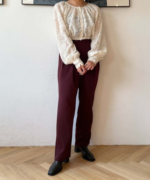 archives(アルシーヴ)の「カラー2タックパンツ(その他パンツ・レディース・ブラック/ベージュ/ワインレッド・MEDIUM)」の9枚目の写真
