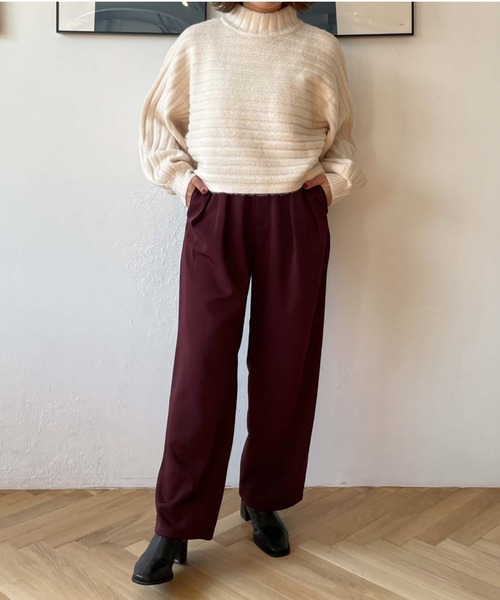 archives(アルシーヴ)の「カラー2タックパンツ(その他パンツ・レディース・ブラック/ベージュ/ワインレッド・MEDIUM)」の14枚目の写真