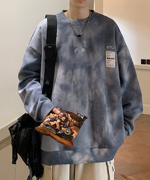 MGV（エムジーヴィー）の「タイダイワッフル生地スウェット（スウェット・メンズ・ダークグレー/ホワイト・LARGE/MEDIUM/X-LARGE）」の9枚目の写真