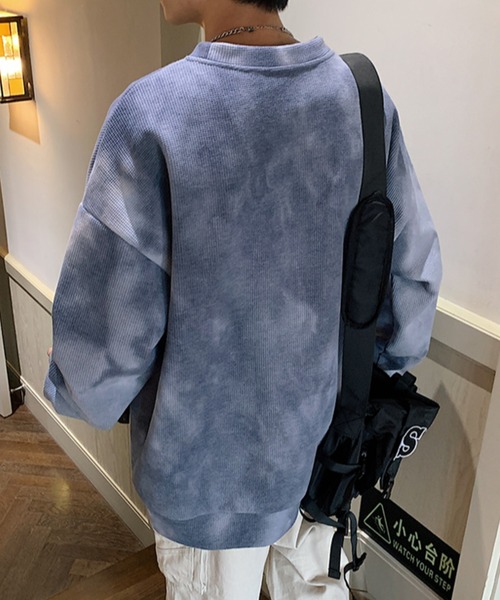 MGV（エムジーヴィー）の「タイダイワッフル生地スウェット（スウェット・メンズ・ダークグレー/ホワイト・LARGE/MEDIUM/X-LARGE）」の12枚目の写真