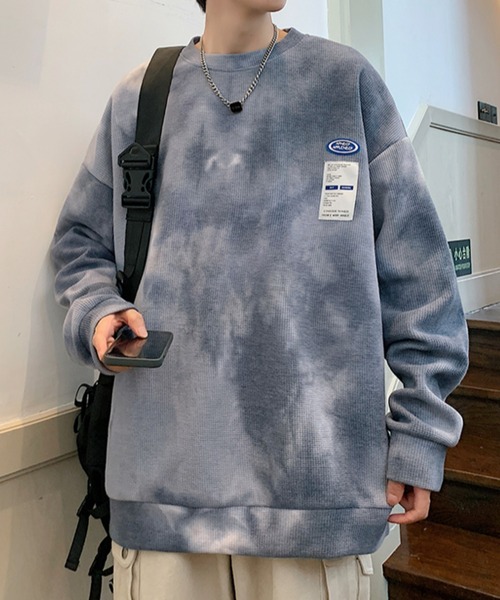 MGV（エムジーヴィー）の「タイダイワッフル生地スウェット（スウェット・メンズ・ダークグレー/ホワイト・LARGE/MEDIUM/X-LARGE）」の19枚目の写真