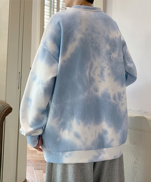 MGV（エムジーヴィー）の「タイダイワッフル生地スウェット（スウェット・メンズ・ダークグレー/ホワイト・LARGE/MEDIUM/X-LARGE）」の14枚目の写真