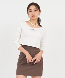 2WAY刺繍ロングスリーブTシャツ