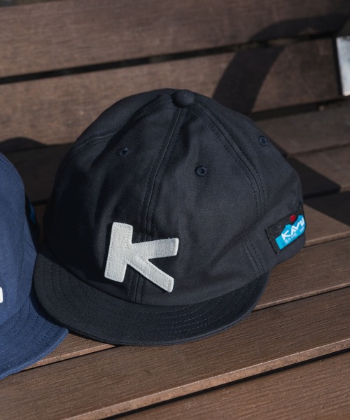 KAVU(カブー)の「【 KAVU / カブー 】 K's キッズ バックサテンベースボールキャップ Back stain Base Ball Cap AAF(キャップ・キッズ・ブラック/ベージュ/ネイビー・FREE)」の2枚目の写真