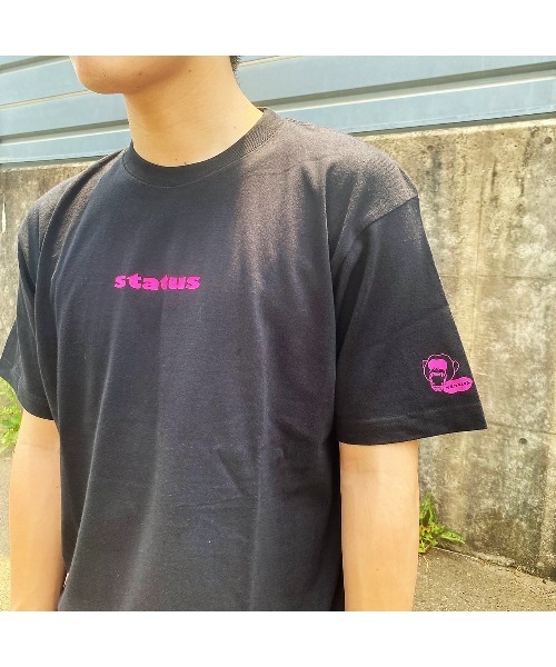 STATUS(ステイタス)の「【STATUS】LITTLE LOGO TEE(ST)(Tシャツ/カットソー・メンズ・ホワイト×ブラック/ブラック×ホワイト/ブラック×ピンク/ホワイト×ピンク・LARGE/X-LARGE/MEDIUM)」の10枚目の写真