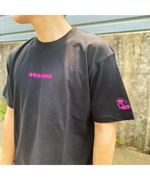 STATUS(ステイタス)の「【STATUS】LITTLE LOGO TEE(ST)(Tシャツ/カットソー・メンズ・ホワイト×ブラック/ブラック×ホワイト/ブラック×ピンク/ホワイト×ピンク・LARGE/X-LARGE/MEDIUM)」の12枚目の写真