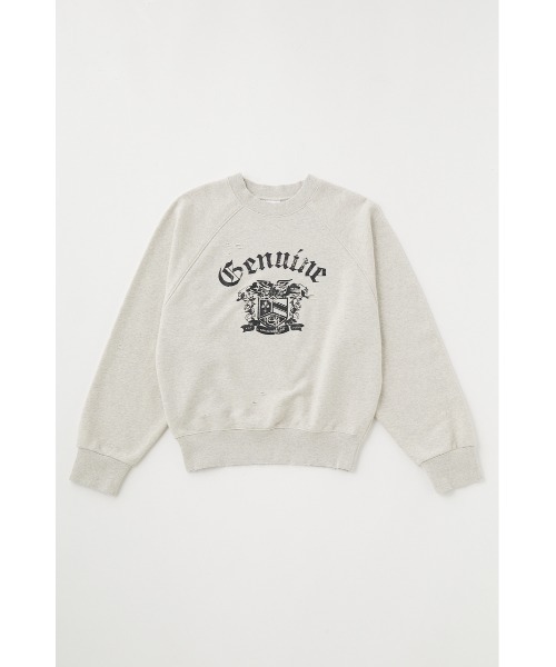 MOUSSY(マウジー)の「DAMAGED EMBLEM プルオーバー(スウェット・レディース・杢グレー/グリーン/ネイビー・FREE)」の2枚目の写真