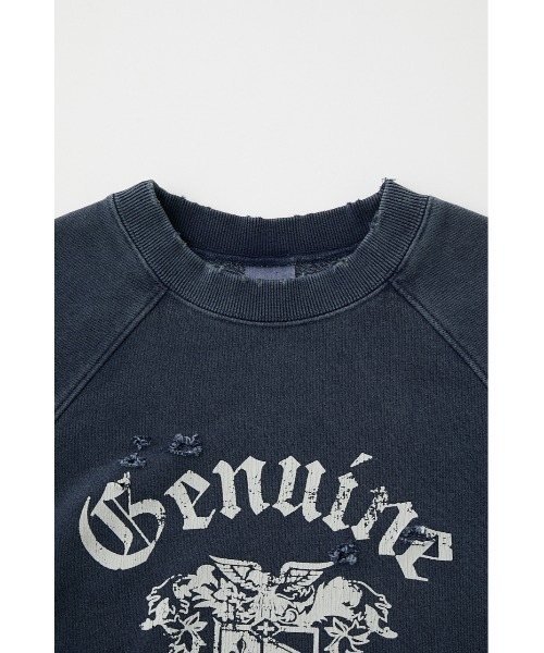 MOUSSY(マウジー)の「DAMAGED EMBLEM プルオーバー(スウェット・レディース・杢グレー/グリーン/ネイビー・FREE)」の10枚目の写真