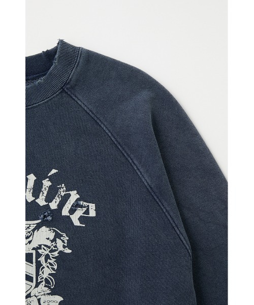 MOUSSY(マウジー)の「DAMAGED EMBLEM プルオーバー(スウェット・レディース・杢グレー/グリーン/ネイビー・FREE)」の11枚目の写真