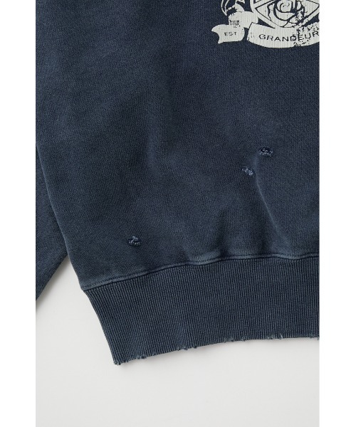 MOUSSY(マウジー)の「DAMAGED EMBLEM プルオーバー(スウェット・レディース・杢グレー/グリーン/ネイビー・FREE)」の13枚目の写真