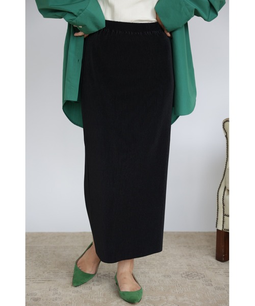 &. NOSTALGIA（アンドドットノスタルジア）の「【ZOZO限定】カットオフプリーツタイトスカート（スカート・レディース・ブラック/ダークグリーン/ピンク/アイボリー/マスタード/レンガ・FREE）」の3枚目の写真