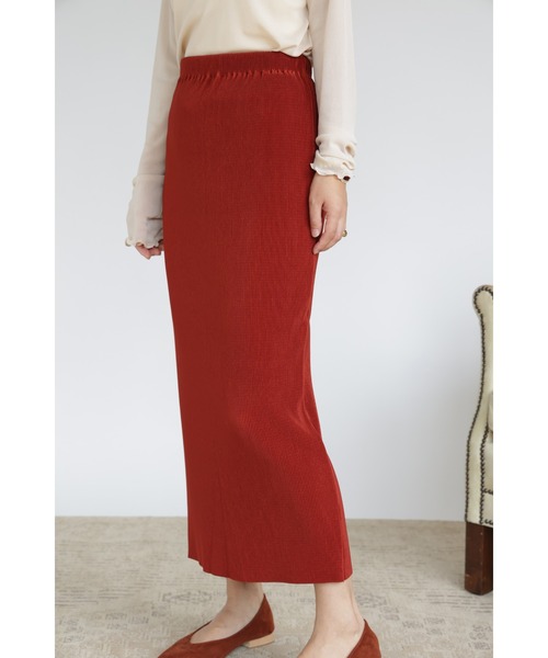 &. NOSTALGIA（アンドドットノスタルジア）の「【ZOZO限定】カットオフプリーツタイトスカート（スカート・レディース・ブラック/ダークグリーン/ピンク/アイボリー/マスタード/レンガ・FREE）」の19枚目の写真