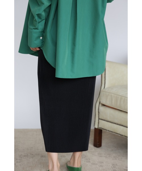 &. NOSTALGIA（アンドドットノスタルジア）の「【ZOZO限定】カットオフプリーツタイトスカート（スカート・レディース・ブラック/ダークグリーン/ピンク/アイボリー/マスタード/レンガ・FREE）」の12枚目の写真