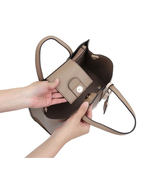 MIAN （ミアン）の「CALLA /2wayトートバッグ（トートバッグ・レディース・ブラック/グレー/ミント/モカ/サックスブルー・FREE）」の7枚目の写真