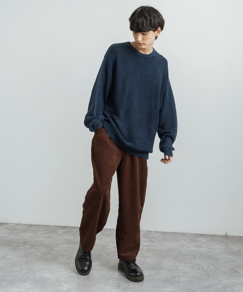 KRIFF MAYER(クリフメイヤー)の「KRIFF MAYER クリフメイヤー オーバーサイズ クルーネックインディゴニットセーター(ニット/セーター・メンズ・ダークインディゴブルー/ライトインディゴブルー/チャコール・L/XL/M)」の10枚目の写真