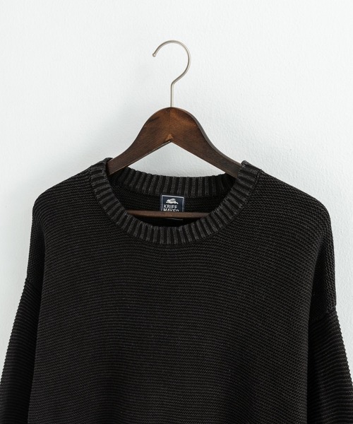 KRIFF MAYER(クリフメイヤー)の「KRIFF MAYER クリフメイヤー オーバーサイズ クルーネックインディゴニットセーター(ニット/セーター・メンズ・ダークインディゴブルー/ライトインディゴブルー/チャコール・L/XL/M)」の18枚目の写真